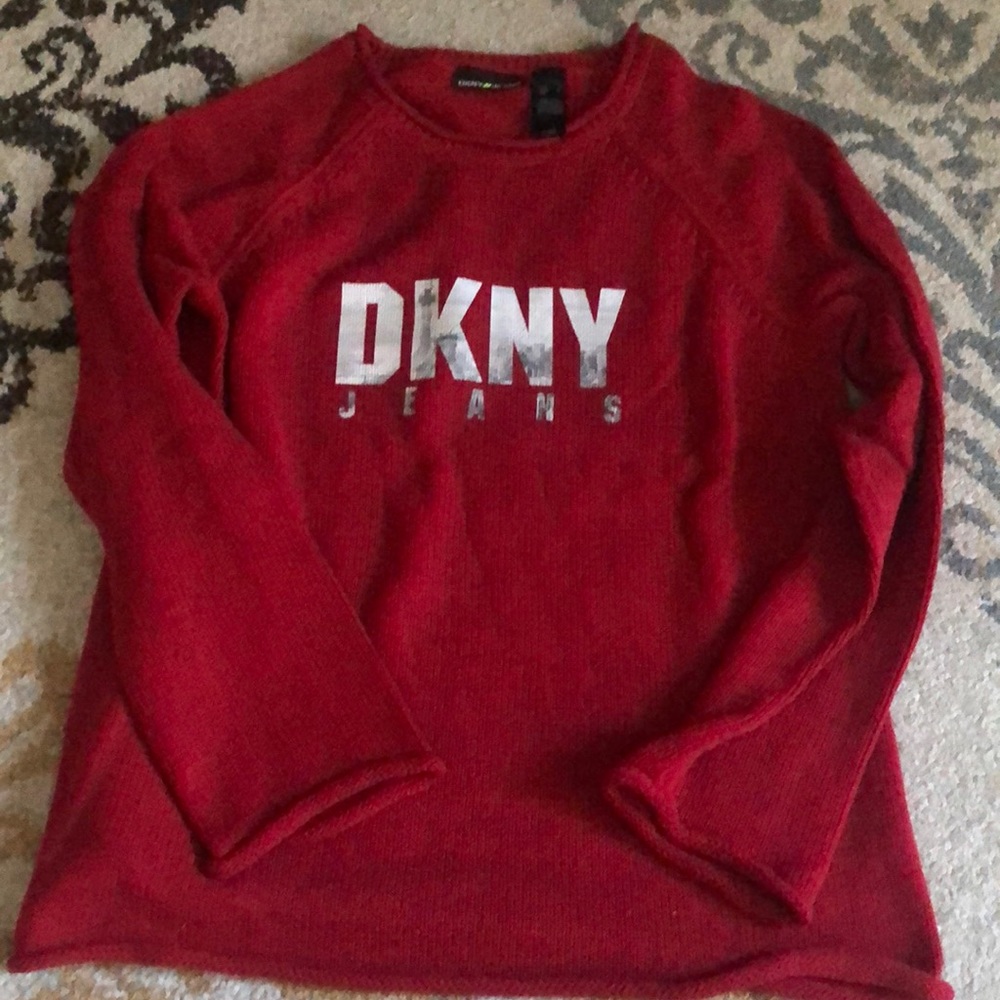 DKNY Jeans red heavy sweater